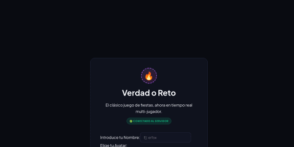 Captura web de Verdad o Reto